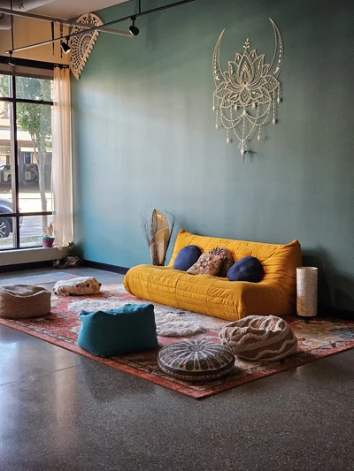 Bohemian Oasis Sanctuary room, Madison WI, the room where RISE is held